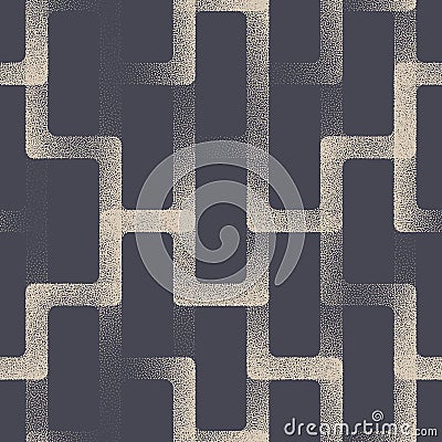 Intricate Rounded Line Vector Elegant Seamless Pattern Retro Abstract Background Vector Illustration