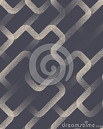 Intricate Rounded Straight Lines Vector Shift Seamless Pattern Retro Background Vector Illustration