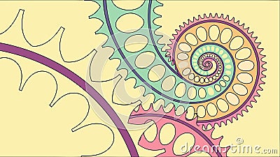 Intricate spiral pattern, decorative abstract design vector design Generative AI Vector Illustration