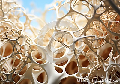 Intricate structure with alveoli. AI generated Stock Photo