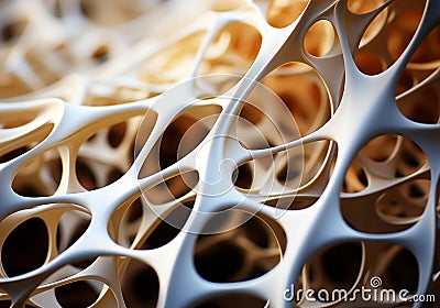 Intricate structure pattern with alveoli. AI generated Stock Photo