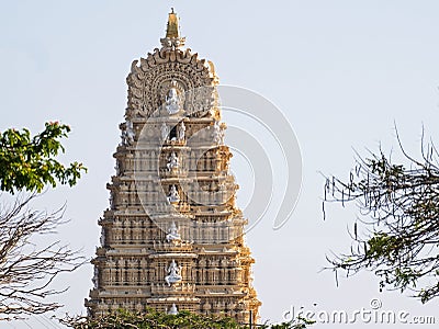 Ornate temple gateway in Karnataka, India Stock Photo