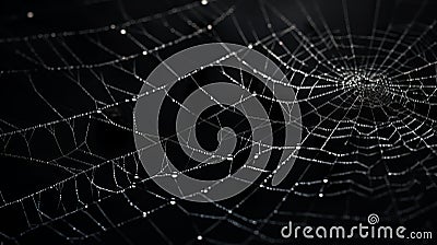 Intricately Textured Web Of Dark Spiders With Futuristic Elements Stock Photo