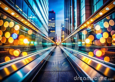 Intriguing Architectural Divide Bokeh Photography Captures Abstract Lines and Soft Focus in a Modern Design Stock Photo