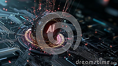 Understanding the Intersection of Timekeeping and Technology with a Clock on a Computer Circuit: A Glimpse into Artificial Stock Photo