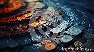 Textured Elegance: Grooves on an Abstract Canvas Stock Photo