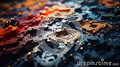 Textured Elegance: Grooves on an Abstract Canvas Stock Photo