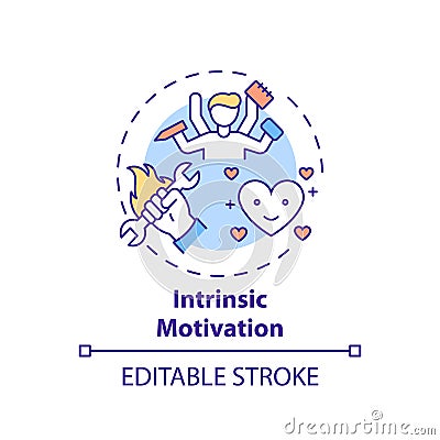 Intrinsic motivation concept icon Vector Illustration