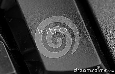 Intro key on keyboard Stock Photo