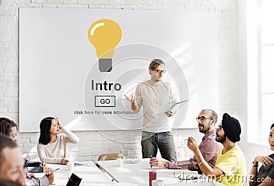 Intro Launch Start Create Innovation Web Online Concept Stock Photo