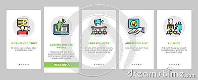 Introduction Speech Onboarding Icons Set Vector Vector Illustration