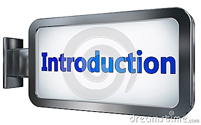 Introduction on billboard Stock Photo