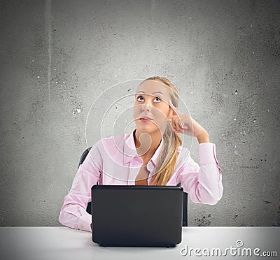Intuition businesswoman Stock Photo