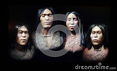 Inuits first nation wax statues Canadian Museum of History Editorial Stock Photo