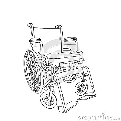 Invalid carriage single seater road buggy or self propelled vehicles for disabled people. Wheelchair for person with illness. Stock Photo