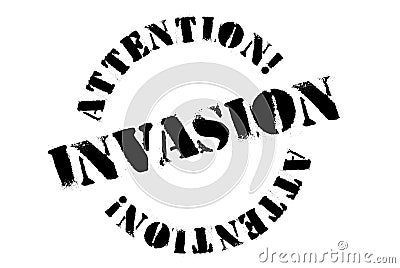 Invasion typographic stamp Vector Illustration