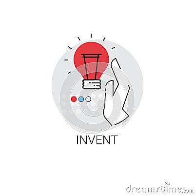 Invent New Idea Inspiration Creative Process Business Icon Vector Illustration