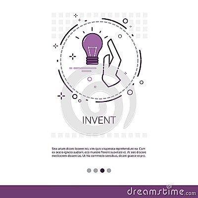 Invent New Idea Inspiration Creative Process Business Web Banner With Copy Space Vector Illustration