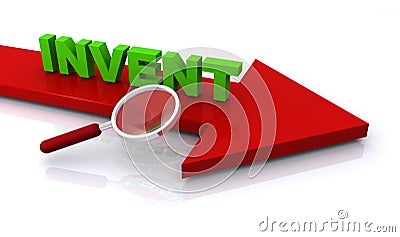 Invent text graphics Stock Photo