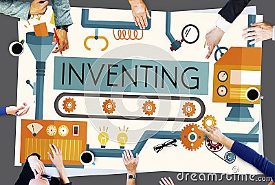 Inventing Compose Discover Production Concept Stock Photo