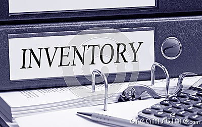 Inventory Binder in the Office Stock Photo