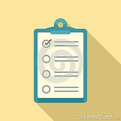 Inventory checkboard icon, flat style Vector Illustration