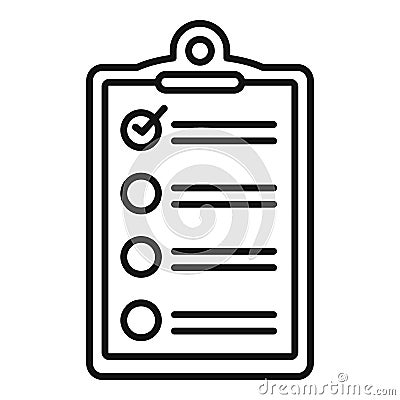 Inventory checkboard icon, outline style Vector Illustration