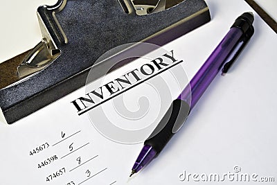 Inventory Clipboard Stock Photo