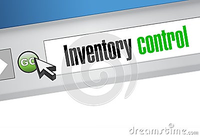 inventory control browser sign concept Cartoon Illustration