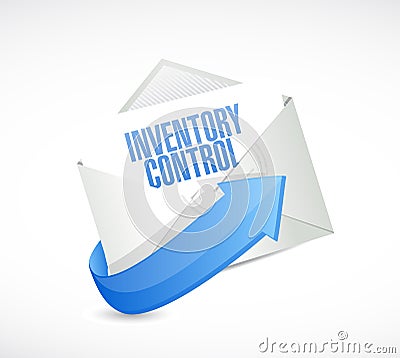 inventory control mail sign concept Cartoon Illustration