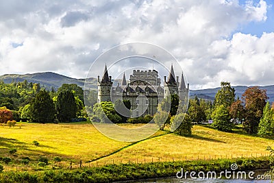 The Inveraray Castle. An Iconic Scottish Visitor Attraction Editorial Stock Photo