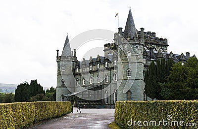 Inveraray Castle, Inveraray, Argyle, Scotland. 28th August 2015 Editorial Stock Photo