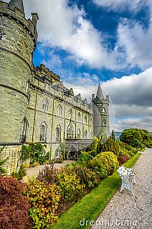 Inveraray Castle in western Scotland, United Kingdom Editorial Stock Photo