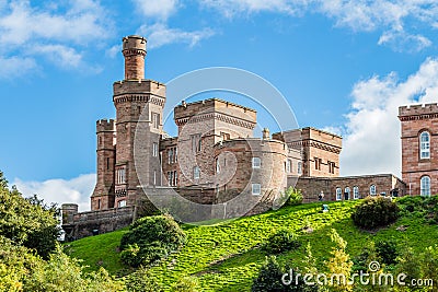 Inverness castle from Ness river Editorial Stock Photo