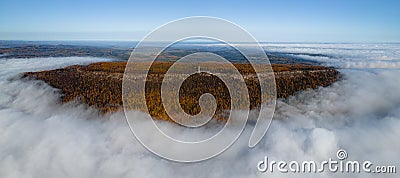 Inversion on Table Mountain Decinsky Sneznik Stock Photo