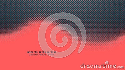Inverted Dots Half Tone Pattern Wave Form Border Vector Red Black Abstraction Vector Illustration