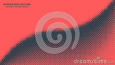 Inverted Dots Offset Halftone Pattern Smooth Curved Border Vector Abstraction Vector Illustration