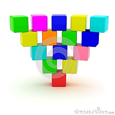 Inverted pyramid Stock Photo