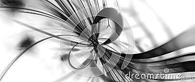 Inverted quantum mechanics widescreen effect black and white Stock Photo