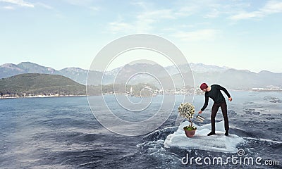 Invest right for better future . Mixed media Stock Photo