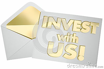 Invest with Us Invitation Envelope Stock Photo