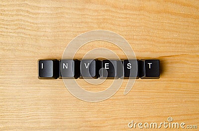 Invest word Stock Photo