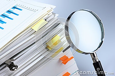 Investigate and analyze. Stock Photo