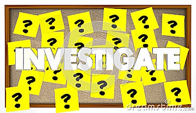 Investigate Search Clues Solve Mystery Stock Photo