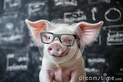Investigating pig intelligence problem solving skills, learning tricks, and social behaviors Stock Photo