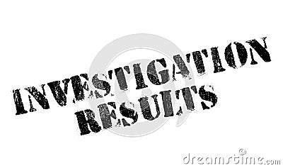 Investigation Results rubber stamp Stock Photo