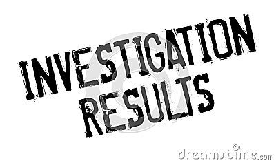 Investigation Results rubber stamp Stock Photo