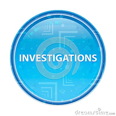 Investigations floral blue round button Stock Photo
