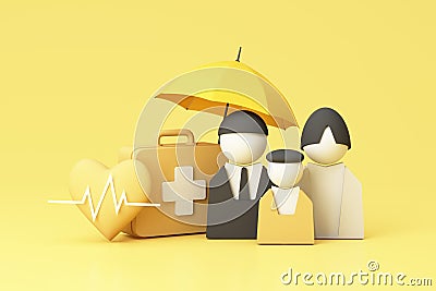 Investing in the form of life insurance and health insurance to manage risks concept Stock Photo