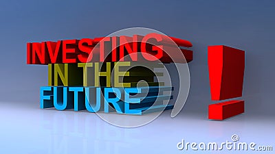 Investing in the future on blue Stock Photo